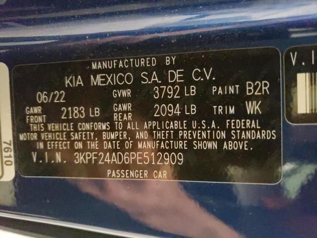 VIN 3KPF24AD6PE512909 2023 KIA Forte, LX no.12