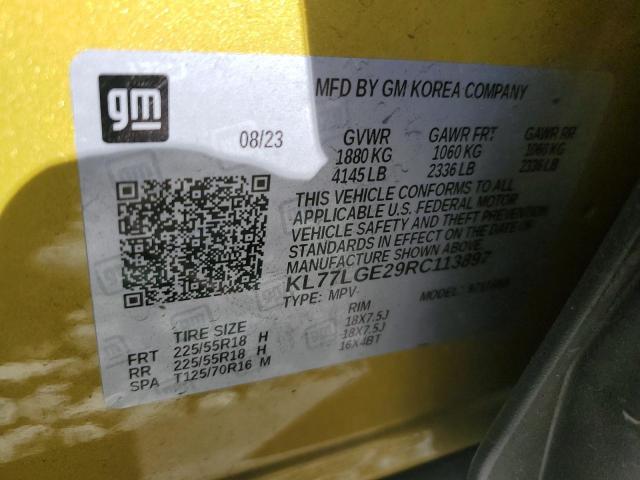 2024 CHEVROLET TRAX 1RS - KL77LGE29RC113897