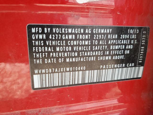 VIN WVWDB7AJXEW010440 2014 Volkswagen Golf no.12