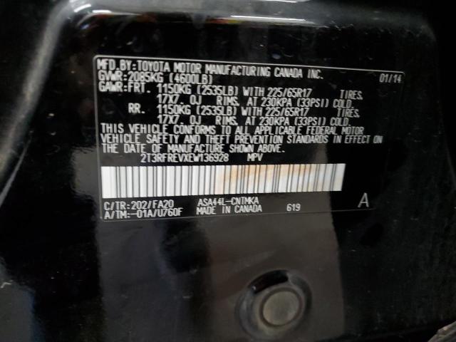 VIN 2T3RFREVXEW136928 2014 Toyota RAV4, Xle no.13