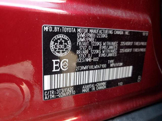 2020 TOYOTA RAV4 XLE - 2T3RWRFVXLW047100