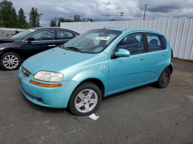 CHEVROLET AVEO BASE 2005 blue  gas KL1TD62625B319442 photo #1