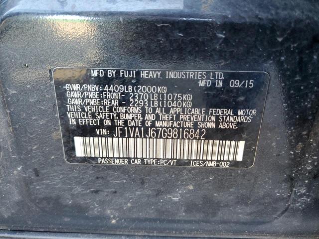 2016 SUBARU WRX LIMITE - JF1VA1J67G9816842