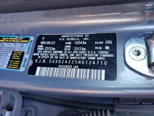 2022 KIA K5 LX - 5XXG24J25NG124710