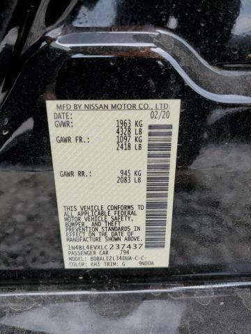 2020 NISSAN ALTIMA SL - 1N4BL4EVXLC237437