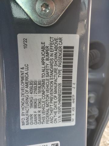 2022 HONDA CIVIC SPOR - 19XFL1H86NE023105