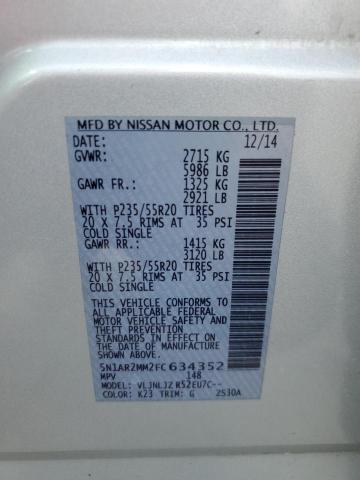2015 NISSAN PATHFINDER - 5N1AR2MM2FC634352