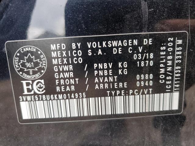 2019 VOLKSWAGEN JETTA SEL - 3VWE57BU6KM014935