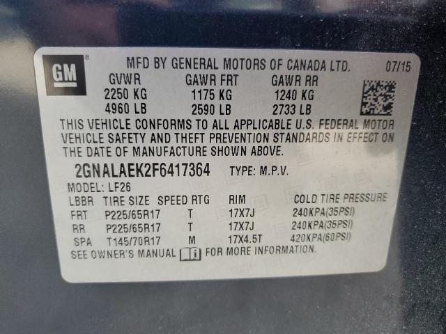 2015 CHEVROLET EQUINOX LS - 2GNALAEK2F6417364