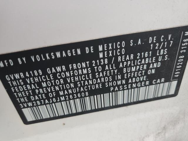 2018 VOLKSWAGEN JETTA S - 3VW2B7AJ6JM263608