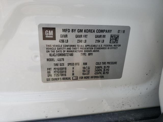 VIN KL4CJ1SM0KB727480 2019 BUICK ENCORE no.14