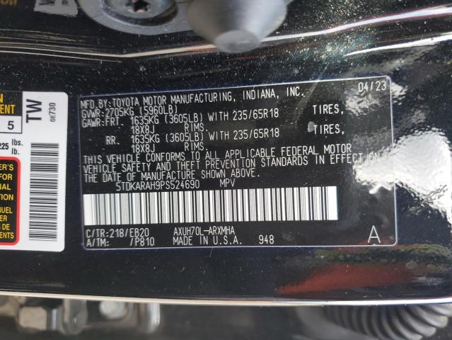 VIN 5TDKARAH9PS524690 2023 Toyota Highlander, Hybri... no.13