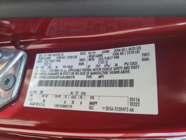 VIN 1FMCU0GX0FUA36675 2015 Ford Escape, SE no.13