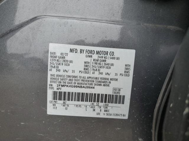 2022 FORD EDGE SE - 2FMPK4G99NBA28644