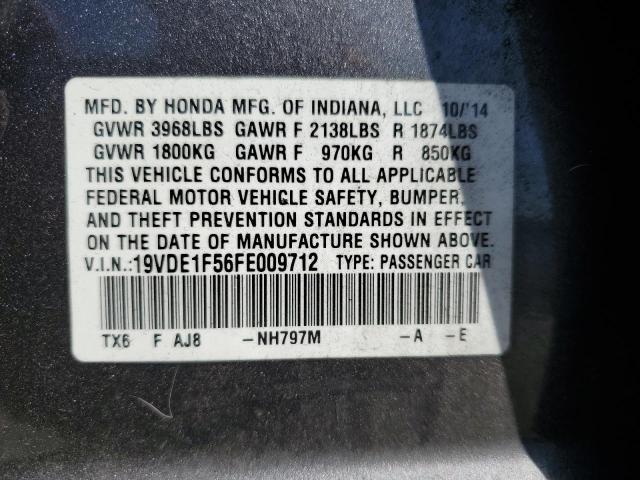 2015 ACURA ILX 20 PRE 19VDE1F56FE009712