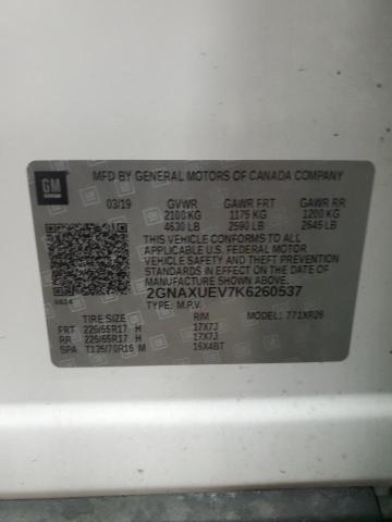 2019 CHEVROLET EQUINOX LT - 2GNAXUEV7K6260537