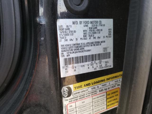 2016 FORD EXPEDITION - 1FMJK2AT6GEF03561