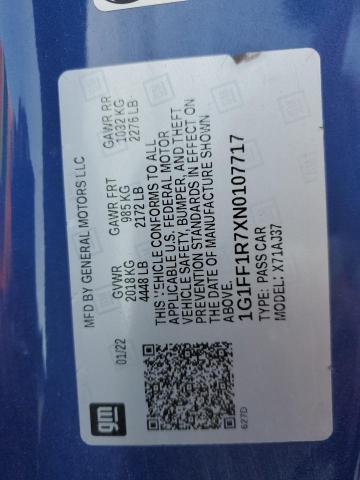 2022 CHEVROLET CAMARO LT1 - 1G1FF1R7XN0107717