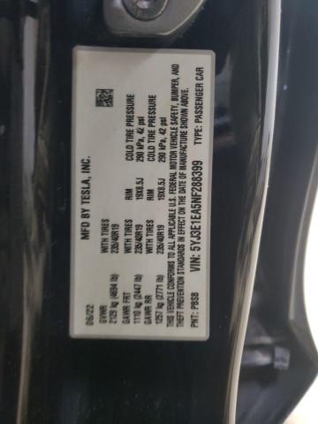 2022 TESLA MODEL 3 - 5YJ3E1EA5NF288399