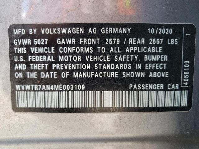 2021 VOLKSWAGEN ARTEON SEL - WVWTR7AN4ME003109