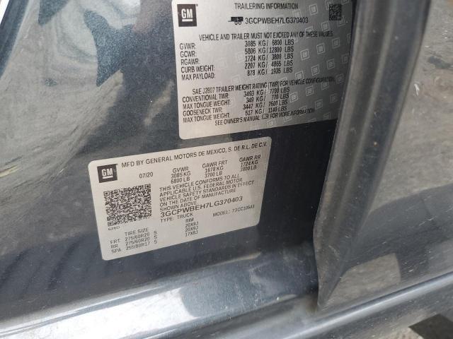 2020 CHEVROLET SILVERADO - 3GCPWBEH7LG370403