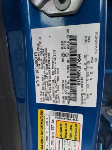 2020 FORD FUSION TIT - 3FA6P0D97LR174544