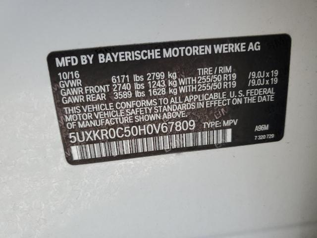 VIN 5UXKR0C50H0V67809 2017 BMW X5, Xdrive35I no.13