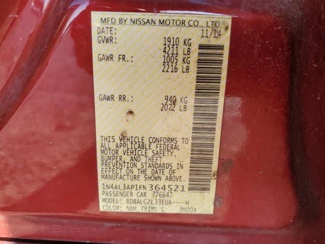 2015 NISSAN ALTIMA 2.5 - 1N4AL3AP1FN364521
