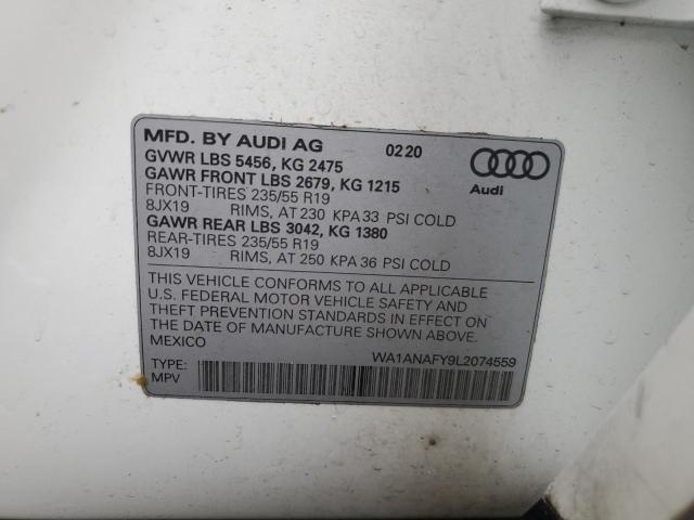 VIN WA1ANAFY9L2074559 2020 Audi Q5, Premium no.13