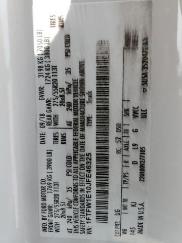2018 FORD F-150 SUPE - 1FTFW1E10JFE46325