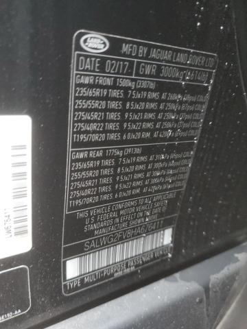 2017 LAND ROVER RANGE ROVE - SALWG2FV8HA676411