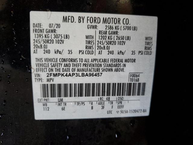 2020 FORD EDGE ST - 2FMPK4AP3LBA96457