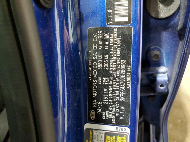 VIN 3KPFK4A79JE260963 2018 KIA Forte, LX no.12