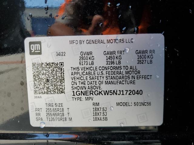 2022 CHEVROLET TRAVERSE L - 1GNERGKW5NJ172040