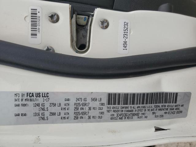 2017 DODGE JOURNEY SX - 3C4PDCBG1HT589492