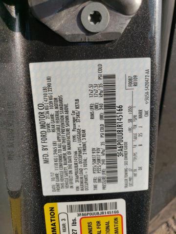 VIN 3FA6P0UU8JR145166 2018 Ford Fusion, S Hybrid no.12