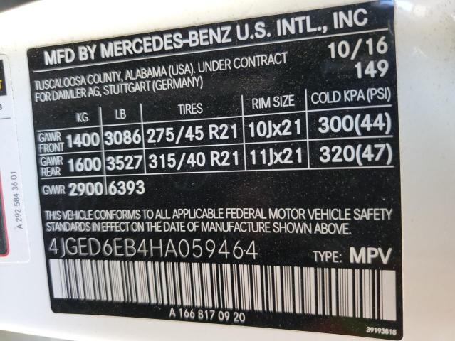 2017 MERCEDES-BENZ GLE COUPE - 4JGED6EB4HA059464