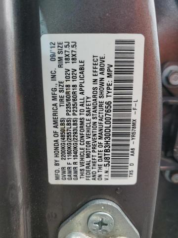 VIN 5J8TB3H30DL007656 2013 Acura RDX no.12