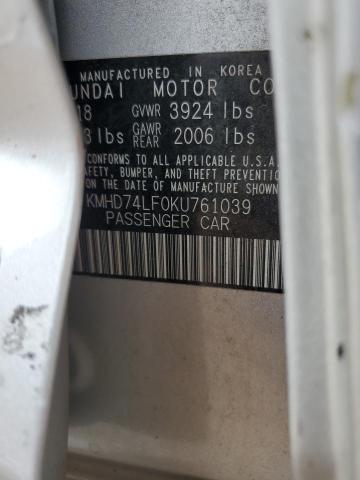 2019 HYUNDAI ELANTRA SE - KMHD74LF0KU761039