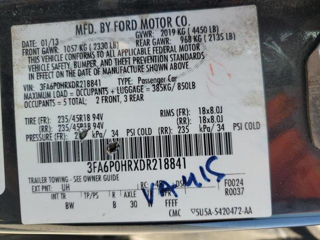 VIN 3FA6P0HRXDR218841 2013 Ford Fusion, SE no.13