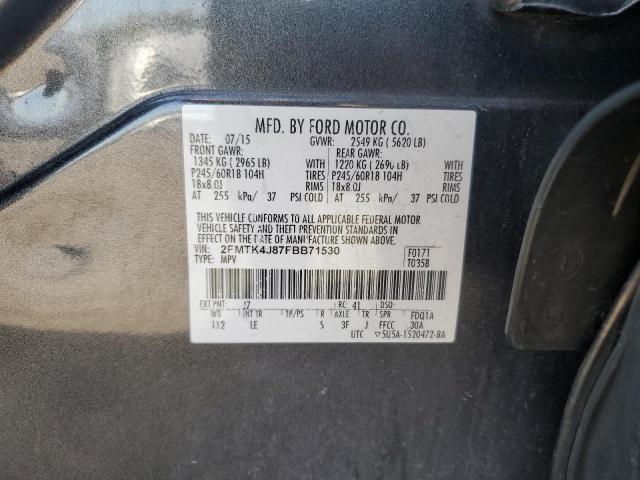 2015 FORD EDGE SEL - 2FMTK4J87FBB71530