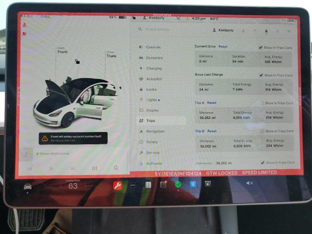 2022 TESLA MODEL 3 - 5YJ3E1EA1NF104124