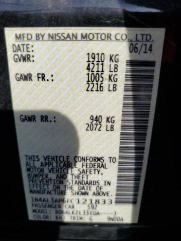 2015 NISSAN ALTIMA 2.5 - 1N4AL3AP6FC121833