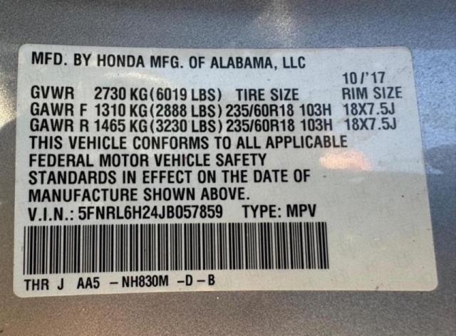 2018 HONDA ODYSSEY LX 5FNRL6H24JB057859  72757894