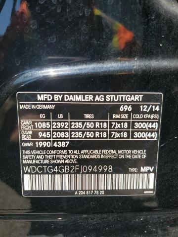 VIN WDCTG4GB2FJ094998 2015 Mercedes-Benz GLA-Class,... no.13