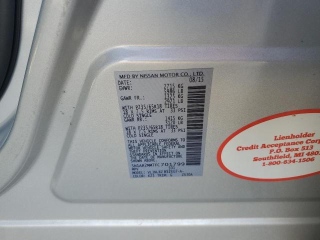 VIN 5N1AR2MM7FC701799 2015 Nissan Pathfinder, S no.13