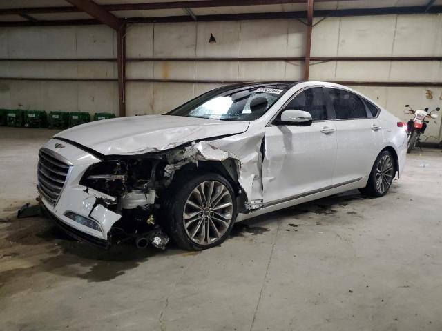 GENESIS G80 BASE 2017 white  gas KMHGN4JE2HU203571 photo #1