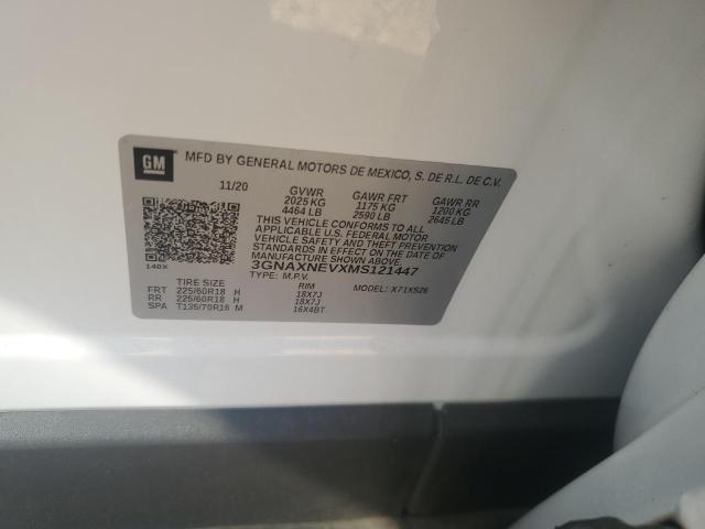 2021 CHEVROLET EQUINOX PR - 3GNAXNEVXMS121447