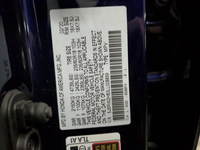2020 HONDA CR-V EXL - 5J6RW2H83LL008859