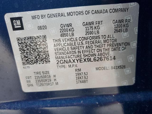 2020 CHEVROLET EQUINOX PR - 2GNAXYEX9L6267614